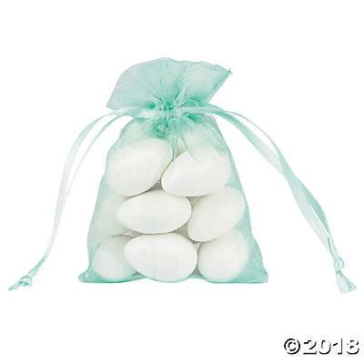 Mini Mint Green Organza Bags (Pack of 4)