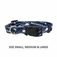 Seattle Seahawks Pet Nylon Collar - Medium