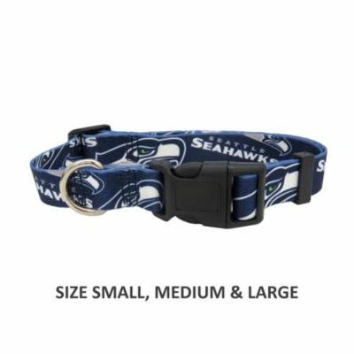 Seattle Seahawks Pet Nylon Collar - Medium