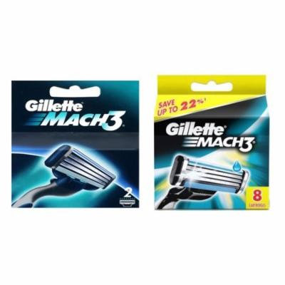 Gillette Mach3 Refill Razor Blade Cartridges, 10 Count (8ct+2ct)