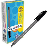 Papermate InkJoy 100 Ballpoint Stick Pen, 1mm, Black, Dozen