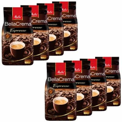 Melitta Coffee BellaCrema Espresso, Whole Beans, Pack of 8, 8 x 1000g