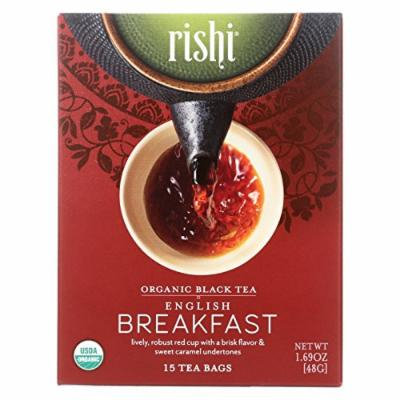 Rishi Organic Tea - English Breakfast - Case of 6 - 15 Bags