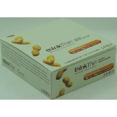 thinkThin High Protein Bars, Chunky Peanut Butter, 2.1 Ounce (pack of 10)