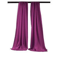 LA Linen BDpop96x58-Pk2-MagentaP81 Polyester Poplin Backdrop Drape Magenta - 96 x 58 in. - Pack of 2