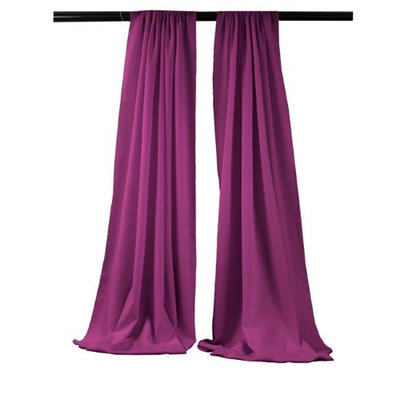 LA Linen BDpop96x58-Pk2-MagentaP81 Polyester Poplin Backdrop Drape Magenta - 96 x 58 in. - Pack of 2