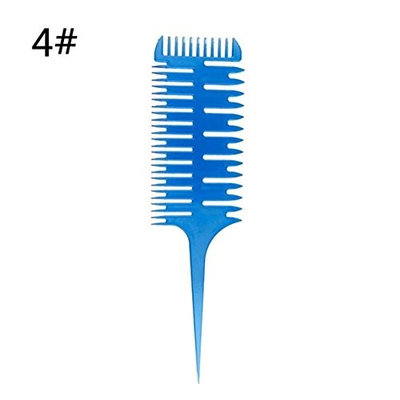 1 Pack Comb Hairbrush Hair Professional Durable Hairdressing Tools With Three-Side Tsim Tooth Combo Pocket Long Round Handle Holder Delightful Popular Beard Brush Natural Women Travel Kit, Type-04