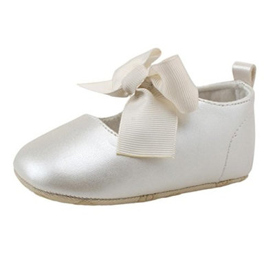 For 0-18 Months,Clode® Cute Infant Newborn Baby Girls PU Leather Bowknot Princess Crib Shoe Anti-slip Soft Sole Toddler Princess First Walker Shoes