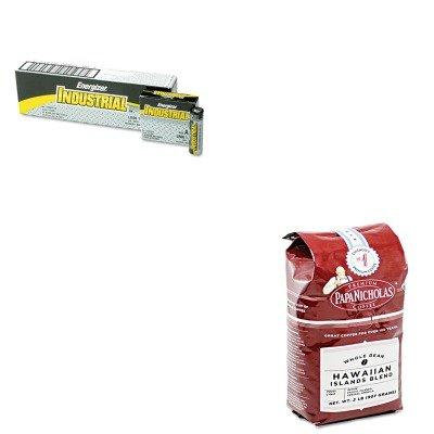 KITEVEEN91PCO32003 - Value Kit - Papanicholas Coffee Premium Coffee (PCO32003) and Energizer Industrial Alkaline Batteries (EVEEN91)