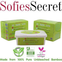 Moist Towel Services SofiesSecret Unbleached Bamboo DRY Wipes, Extra Thick. XXL, 2 Refills & 1 FREE TUB, 120 Count? Multi-Use: Beauty, First Aid, Baby, Cleaning, Ultra Soft 8in. X 12in.
