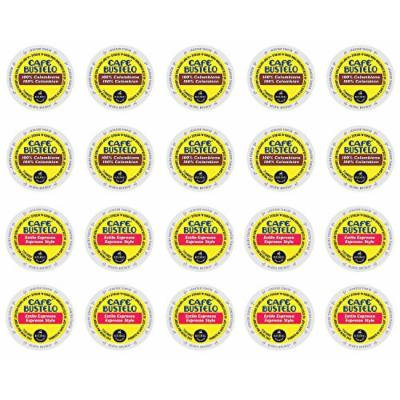 Cafe Bustelo - Espresso & 100% Colombian K-cup Sampler Pack for Keurig 2.0 - 20 Count/2 Varieties