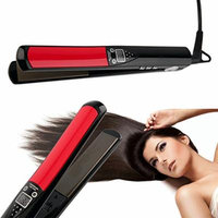 Professional Hair Straightener Digital LCD Display Titanium plates Flat Iron Straightening Irons Styling Tools EU Plug