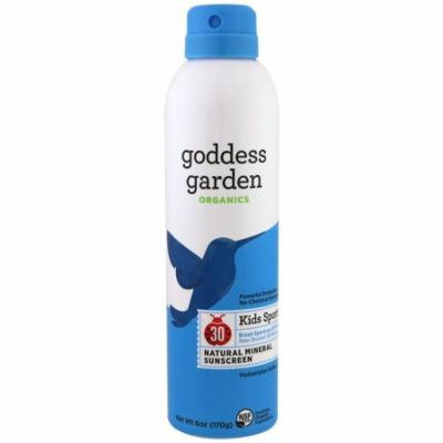 Goddess Garden, Organics, Natural Sunscreen, Kids Sport, Spray, SPF 30, 6 oz (pack of 4)