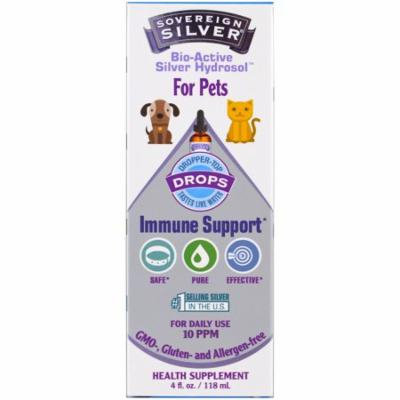 Sovereign Silver, Bio-Active Silver Hydrosol, For Pets, Immune Support Drops , 4 fl oz(pack of 2)