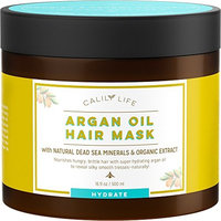 Calily Life Organic Moroccan Argan Oil Hair Mask with Dead Sea Minerals, 17 Oz.-Deep Conditioner and Nourishing - Detoxifies, Softens, Strengthens & Shines – Promotes Healing and Natural Hair Growth