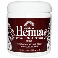 Rainbow Research, Henna, Hair Color & Conditioner, Dark Brown (Sable), 4 oz (pack of 6)