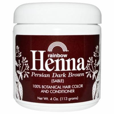 Rainbow Research, Henna, Hair Color & Conditioner, Dark Brown (Sable), 4 oz (pack of 6)