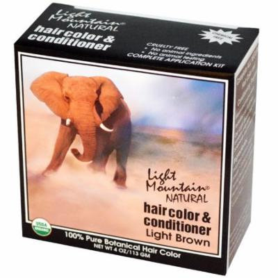 Light Mountain, Natural Hair Color & Conditioner, Light Brown, 4 oz (pack of 12)