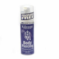 H2ocean Body Piercing Aftercare Antibacterial Foam Soap 1.7 Fl Oz with Sea Salt