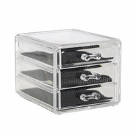 Mini Acrylic Cosmetic Storage Display Box/ 3 drawers Cosmetic Organizer