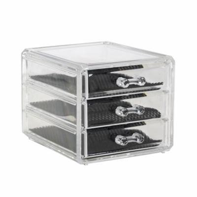 Mini Acrylic Cosmetic Storage Display Box/ 3 drawers Cosmetic Organizer