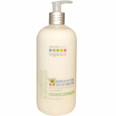 Nature's Baby Organics, Conditioner & Detangler, Coconut Pineapple, 16 oz (pack of 2)