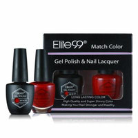 Elite99 Nail Art Set of 2PCS Gel Polish & Nail Lacquer with Beautiful Gift Box Mutil Colour Shiny Fashion Long-lasting Manicure Soak-off 10ML 1543-Simply Mauveious Dahling