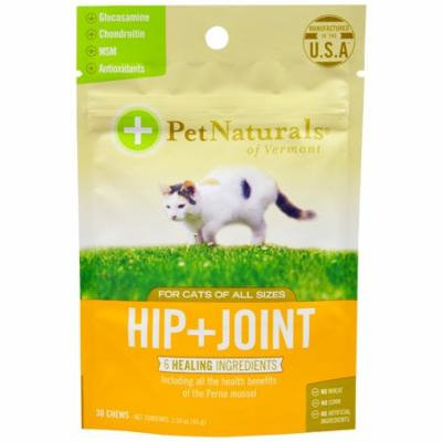 Pet Naturals of Vermont, Hip + Joint, Chews For Cats, 30 Chews(pack of 1)