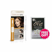 Cover Your Gray 2-in-1 Mascara & Sponge Tip -Light Brown / Blonde with BONUS Almond Oil Hair Cleanser Packette