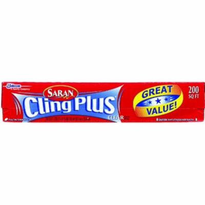 3 Pack - Saran Cling Plus Plastic Wrap, Clear, 200 Square Foot 1 ea