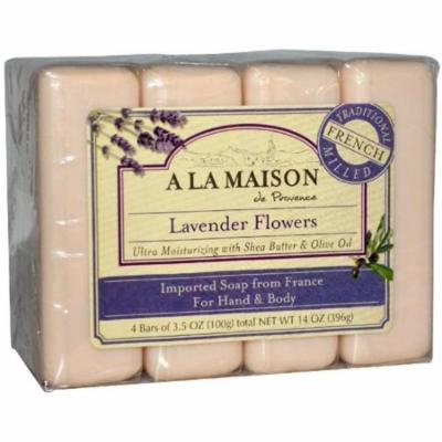 2 Pack - A LA MAISON Bar Soap, 3.5 oz bars, Lavender Flowers 4 ea