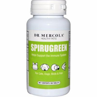 Dr. Mercola, SpiruGreen, For Cats, Dogs, Birds & Fish, 500 mg, 180 Tablets(pack of 2)