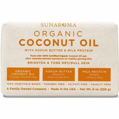 6 Pack - Sunaroma Organic Coconut Oil Soap 8 oz