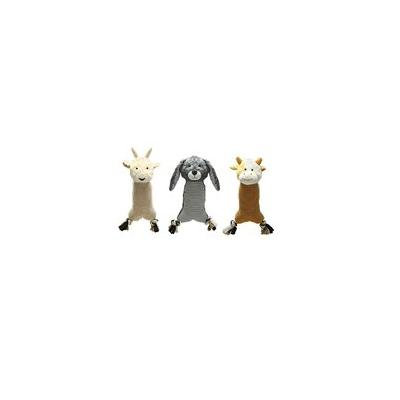 Farm Folks Dog Toy Soft Corduroy Squeak Toys - Cow Rabbit Sheep Or All 3 Toys