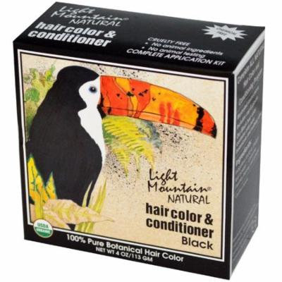 Light Mountain, Natural Hair Color & Conditioner, Black, 4 oz(pack of 2)