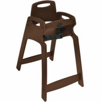 TableTop King KB833-09-KD Dark Brown Unassembled Recycled Plastic High Chair