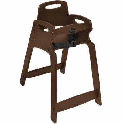 TableTop King KB833-09-KD Dark Brown Unassembled Recycled Plastic High Chair