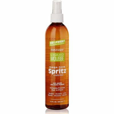 4 Pack - Fantasia Liquid Mousse Spritz Mega Hold Hairspray 12 oz