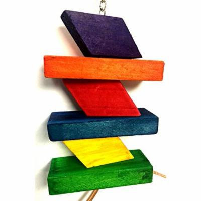 1073 Bonka bird toys Wood Stepper Toy Parrot Cage Cages African Grey Cockatoo Macaw Amazon
