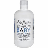 2 Pack - Shea Moisture Ultra-Sensitive Baby Extra Mild Wash & Shampoo, Fragrance Free 13 oz