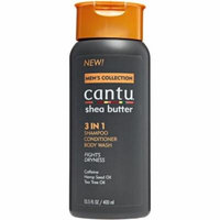 4 Pack - Cantu Mens Collection 3-in-1 Shampoo Conditioner Body Wash, Shea Butter 13.50 oz