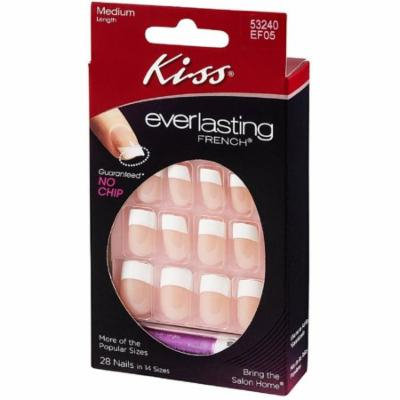 4 Pack - KISS Everlasting French Nail Kit, Medium Length 28 ea