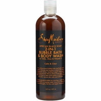 4 Pack - Shea Moisture African Black Soap 2-in1 Bubble Bath & Body Wash 16 oz