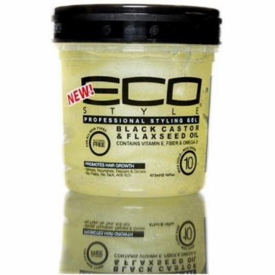 3 Pack - ECO Styler Black Castor & Flaxseed Oil Gel 8 oz