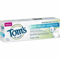 2 Pack - Tom's of Maine Rapid Relief Sensitive Natural Toothpaste, Fresh Mint 4 oz