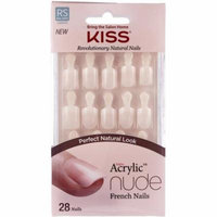 4 Pack - KISS Acrylic Nude French Nails, Breathtaking 28 ea