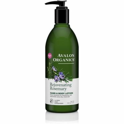 4 Pack - Avalon Organics Hand & Body Lotion, Rejuvenating Rosemary 12 oz