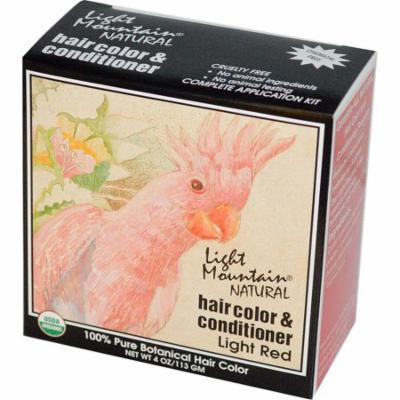 Light Mountain, Organic Natural Hair Color & Conditioner, Light Red, 4 oz (pack of 12)