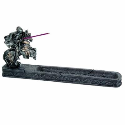 Knight of Chivalry Stick Incense Holder Jousting Knight Incense Burner Medieval Times Collectible 11.25 Inches L
