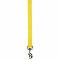 Brite Color Nylon Leads for Dogs Choose From 11 Colors 3 Sizes Dog Leash Lead (Medium - Yellow)
